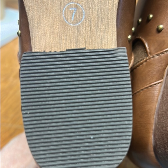 Olivia Miller Brown Ankle Booties with Studded Straps - Picture 7 of 8